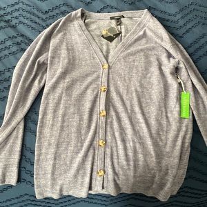 Forever 21 size medium grey ish blue button up cardigan